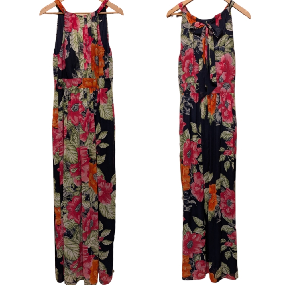 Eliza J Navy Floral Maxi Dress 12